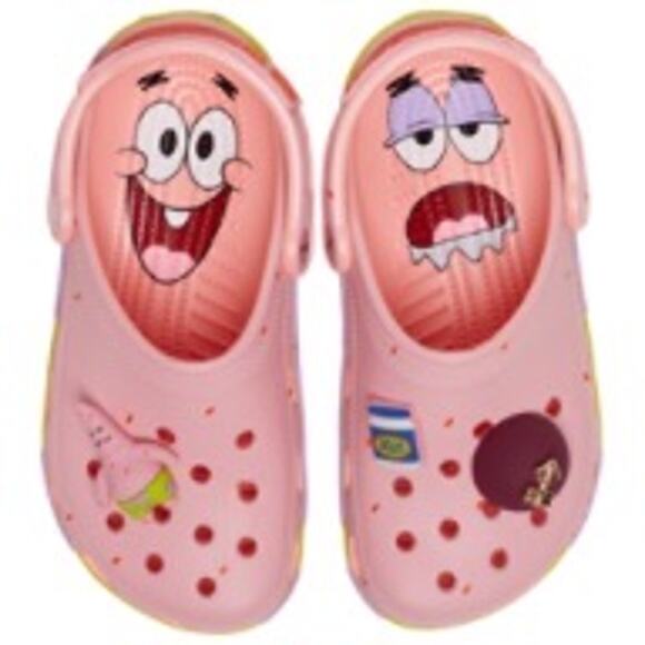 NEW Crocs SpongeBob Patrick Classic Clog Pink Melon Jibbitz Cartoon Cute Rare - Picture 2 of 16